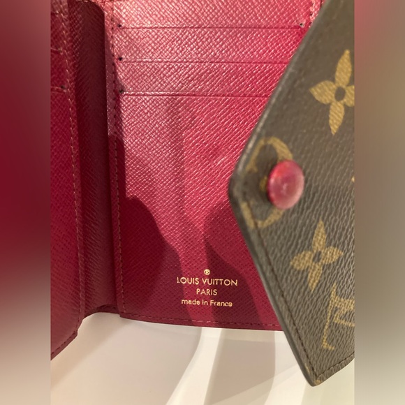 SOLD❤️100% automatic Louis Vuitton wallet Monogram Victorine Wallet Fuchsia - Picture 4 of 7